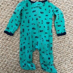 Carter's Teal and Navy Kids Footie Pajamas
